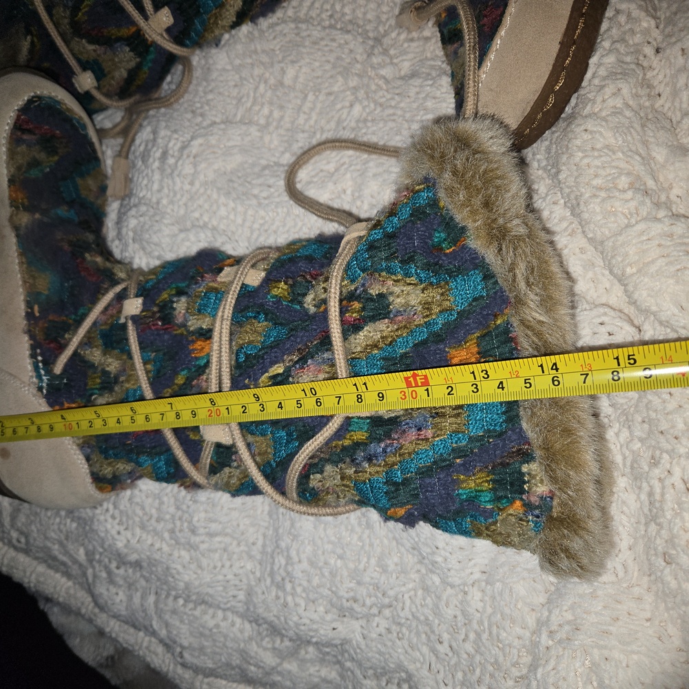 Sam Edelman Size 10 Vintage Colorful Knee High  Aztec Boots - Picture 11 of 12